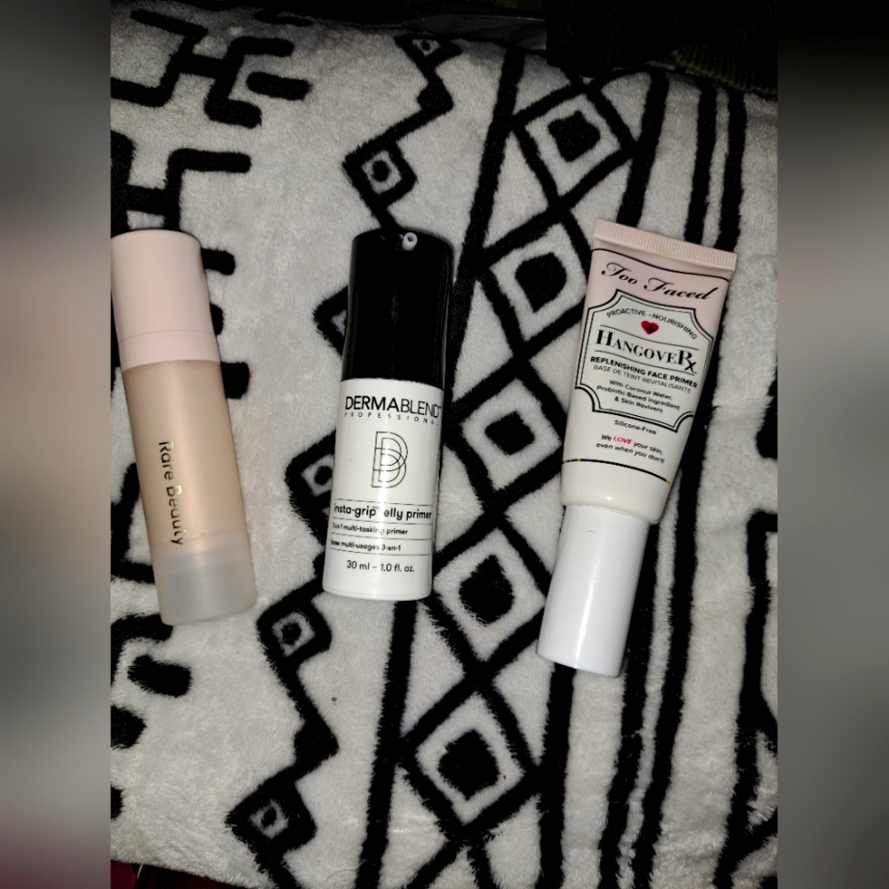 LIKE NEW PRIMER BUNDLE: RARE BEAUTY, TOO FACED,& DERMABLEND